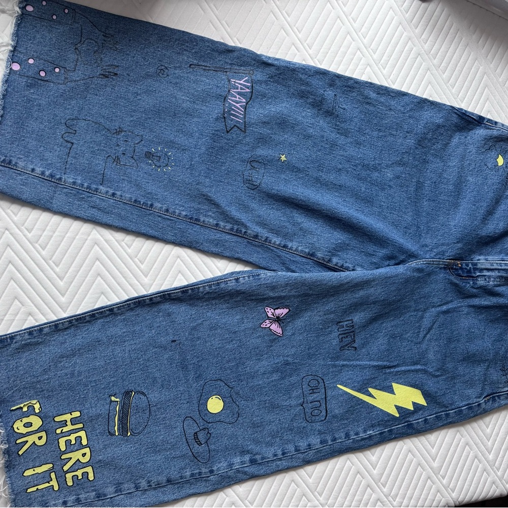 Graphic Denim Jeans